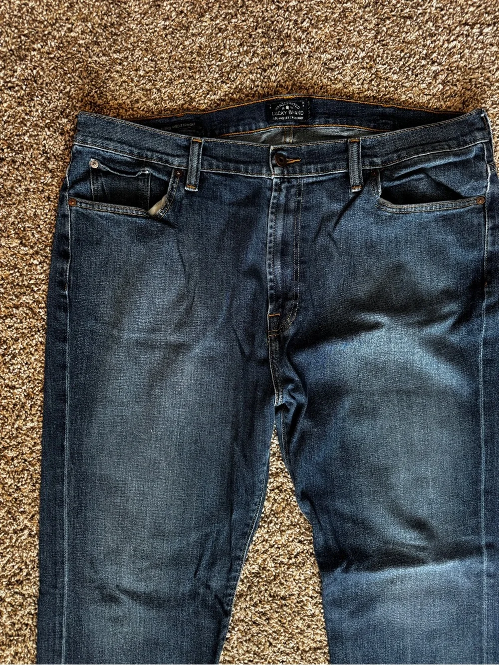 Men's Lucky Dark Blue Jeans